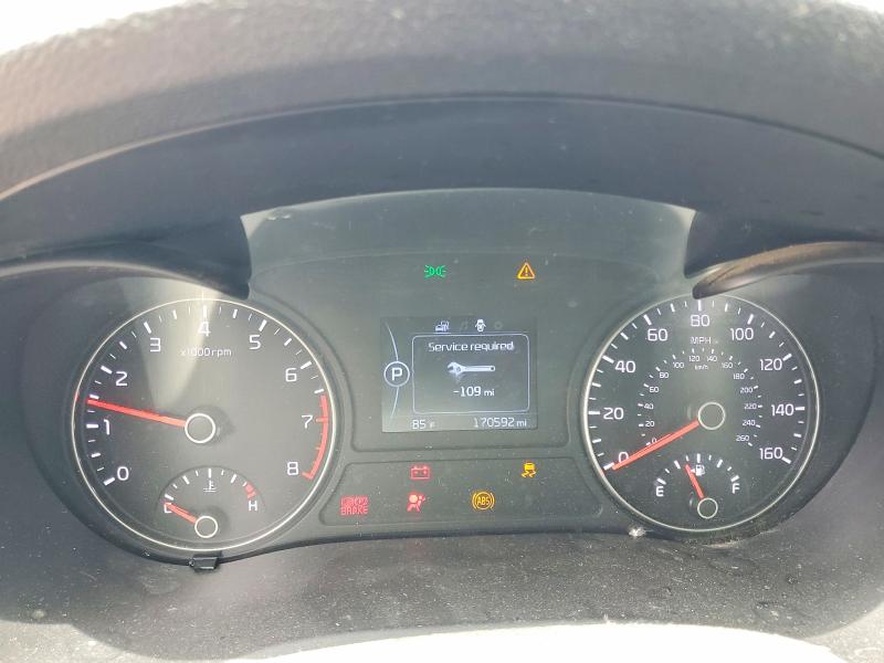 2018 Kia VIN 5XXGT4L36JG219483 COPART salvage auction — FRONT END, AL - CERT OF TITLE-SALVAGE TITLE, sold $400 on 2026-07-27 (photo 9)