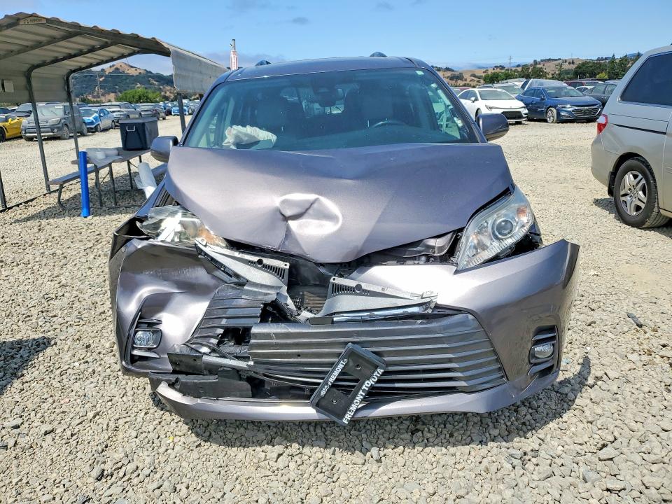 2019 Toyota Sienna VIN 5TDYZ3DC0KS995345 COPART salvage auction — FRONT END, Ca - Salvage Certificate, sold $6,900 on 2026-07-02 (photo 5)