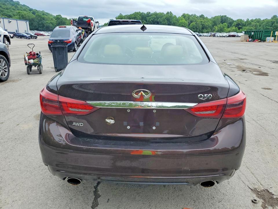 2019 Infiniti Q50 VIN JN1EV7AR2KM590200 COPART salvage auction — WATER/FLOOD, Pa - Certificate Of Salvage, sold $4,250 on 2026-07-02 (photo 6)