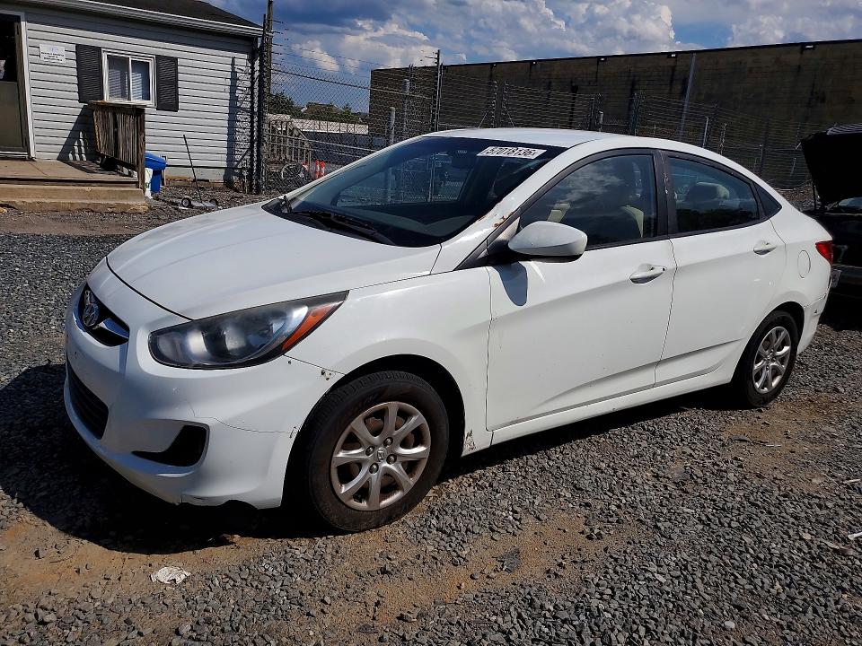 2013 Hyundai Accent VIN KMHCT4AE9DU566206 COPART salvage auction — REAR END, Md - Cert Of Title-Rebuilt Salvage, sold $525 on 2026-07-28 (photo 1)