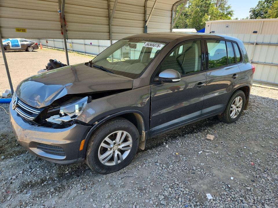 2014 Volkswagen Tiguan VIN WVGAV3AX8EW625118 COPART salvage auction — FRONT END, Sc - Cert Of Title-Salvage, sold $850 on 2026-08-11 (photo 1)