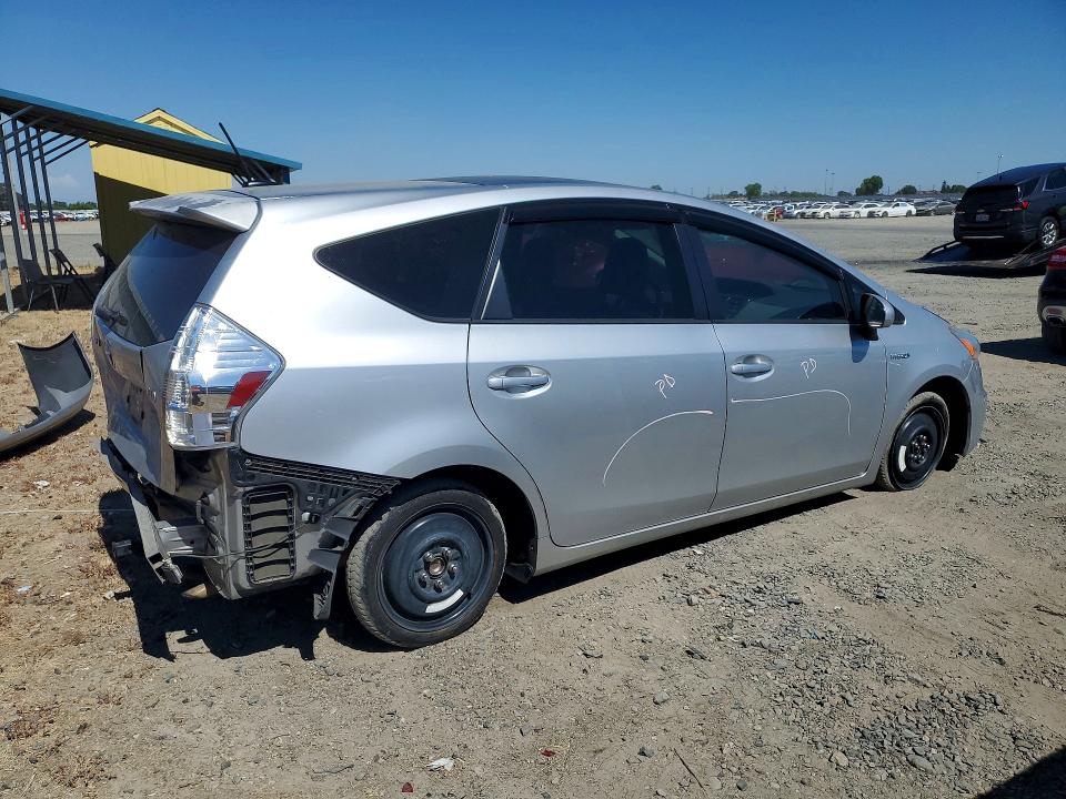2012 Toyota Prius v VIN JTDZN3EU6C3014011 COPART salvage auction — REAR END, Ca - Salvage Certificate, sold $550 on 2026-07-14 (photo 3)