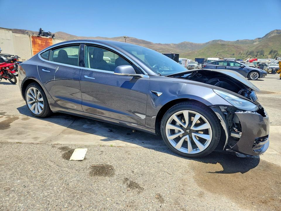 2018 Tesla Model 3 VIN 5YJ3E1EA3JF052750 COPART salvage auction — FRONT END, Ca - Salvage Certificate, sold $3,350 on 2026-07-02 (photo 4)