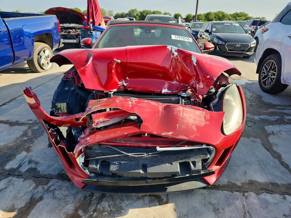 2014 Jaguar F-type VIN SAJWA6FC3E8K08170 COPART salvage auction — FRONT END, Tx - Salvage Vehicle Title, sold $4,800 on 2026-07-30 (photo 5)