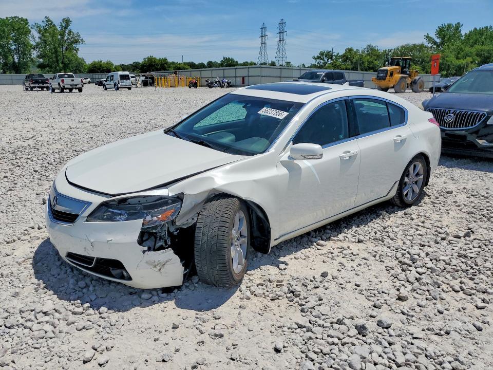 2012 Acura Tl VIN 19UUA8F54CA037102 COPART salvage auction — FRONT END, Oh - Cert Of Title-Salvage, sold $2,150 on 2026-07-02 (photo 1)