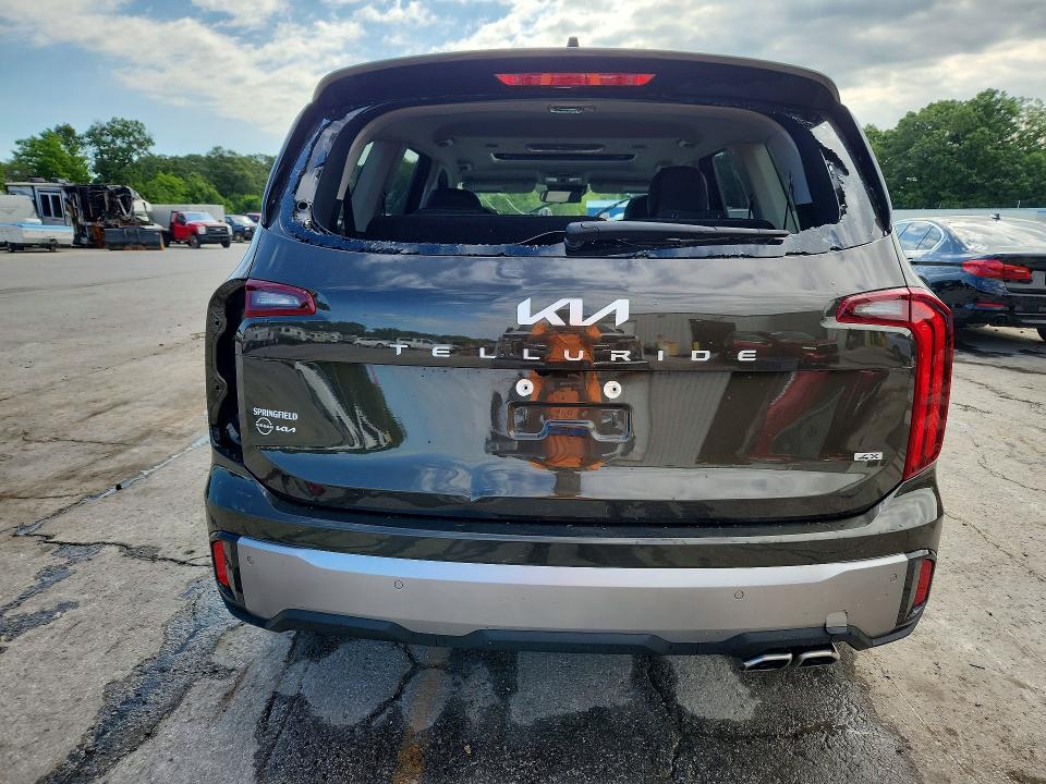 2025 Kia Telluride VIN 5XYP6DGC9SG656246 COPART salvage auction — HAIL, Mo - Salvage Certificate Of Title, sold $175 on 2026-07-29 (photo 6)