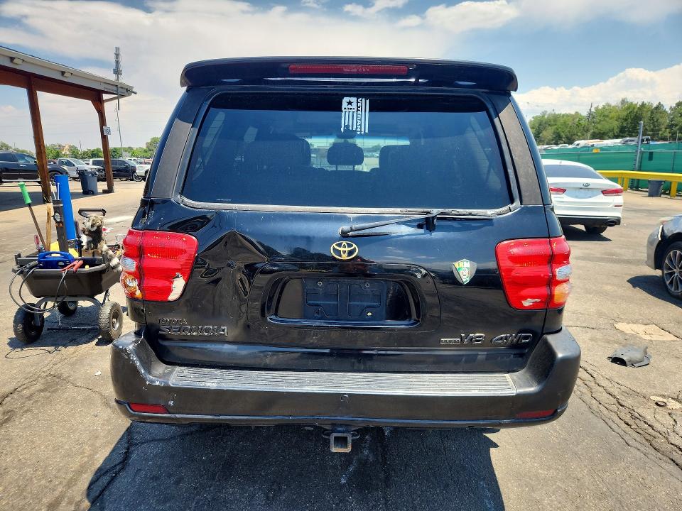 2001 Toyota Sequoia VIN 5TDBT48A01S023846 COPART salvage auction — REAR END, CO - PUBLIC - SALVAGE TITLE (P), sold $1,000 on 2026-07-14 (photo 6)