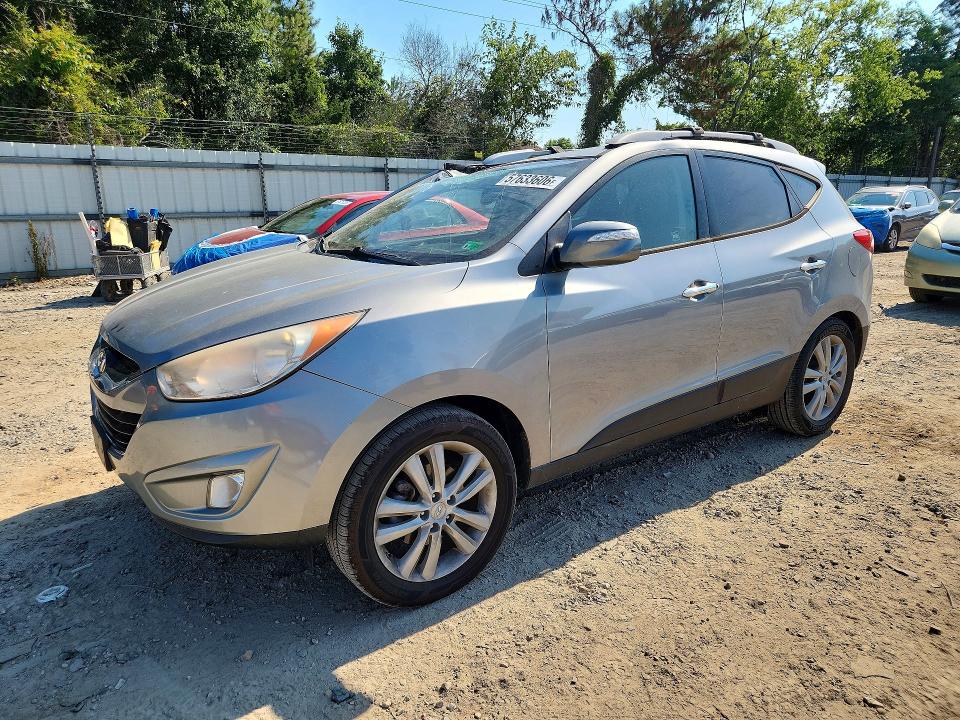 2012 Hyundai VIN KM8JU3AC9CU324107 COPART salvage auction — WATER/FLOOD, Va - Cert Of Title-Salvage Water, sold $1,550 on 2026-07-14 (photo 1)