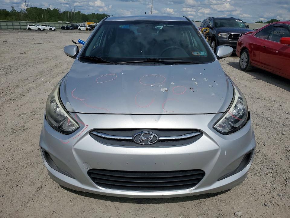 2016 Hyundai Accent VIN KMHCT4AE3GU122355 COPART salvage auction — REAR END, Pa - Certificate Of Salvage, sold $925 on 2026-07-06 (photo 5)