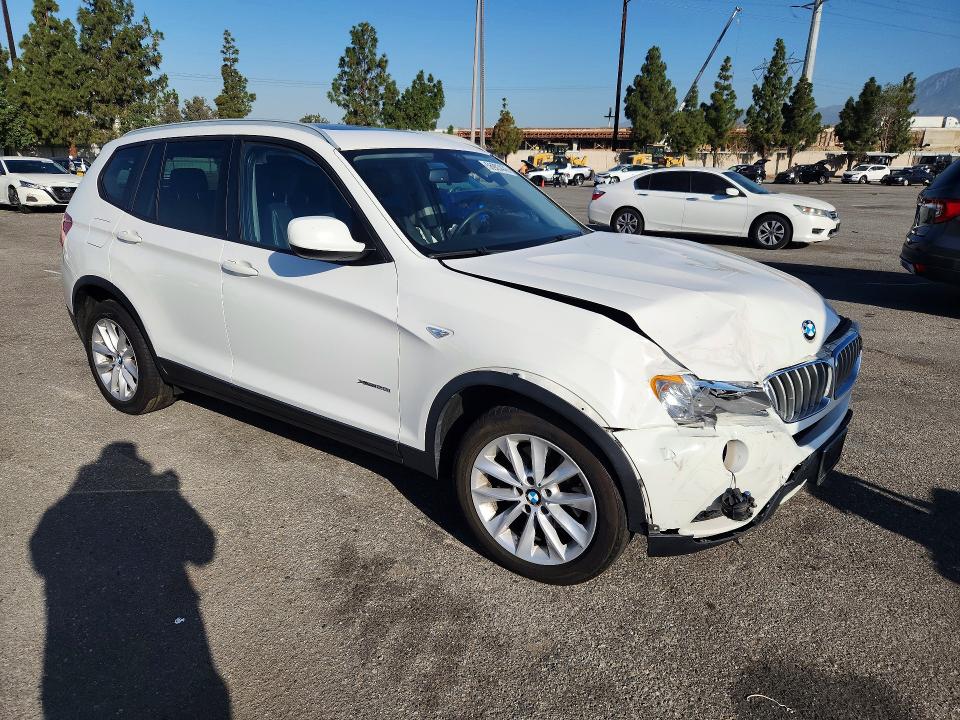 2014 BMW X3 VIN 5UXWX9C57E0D17381 COPART salvage auction — FRONT END, Ca - Salvage Certificate, sold $650 on 2026-07-09 (photo 4)