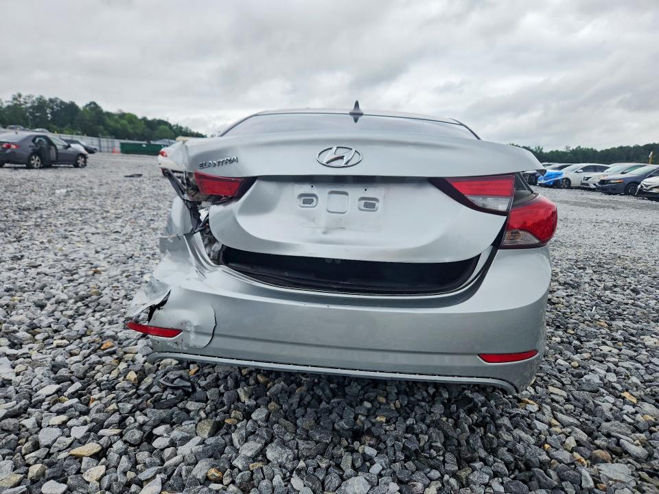 2016 Hyundai Elantra VIN KMHDH4AE1GU483685 COPART salvage auction — REAR END, Ga - Cert Of Title-Salvage, sold $275 on 2026-07-21 (photo 6)