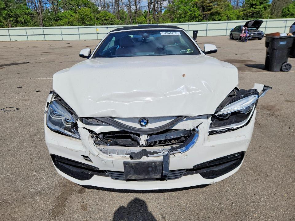 2016 BMW 6er VIN WBA6F7C53GD930404 COPART salvage auction — FRONT END, Ny - Mv-907A Salvage Certificate, sold $2,600 on 2026-08-03 (photo 5)
