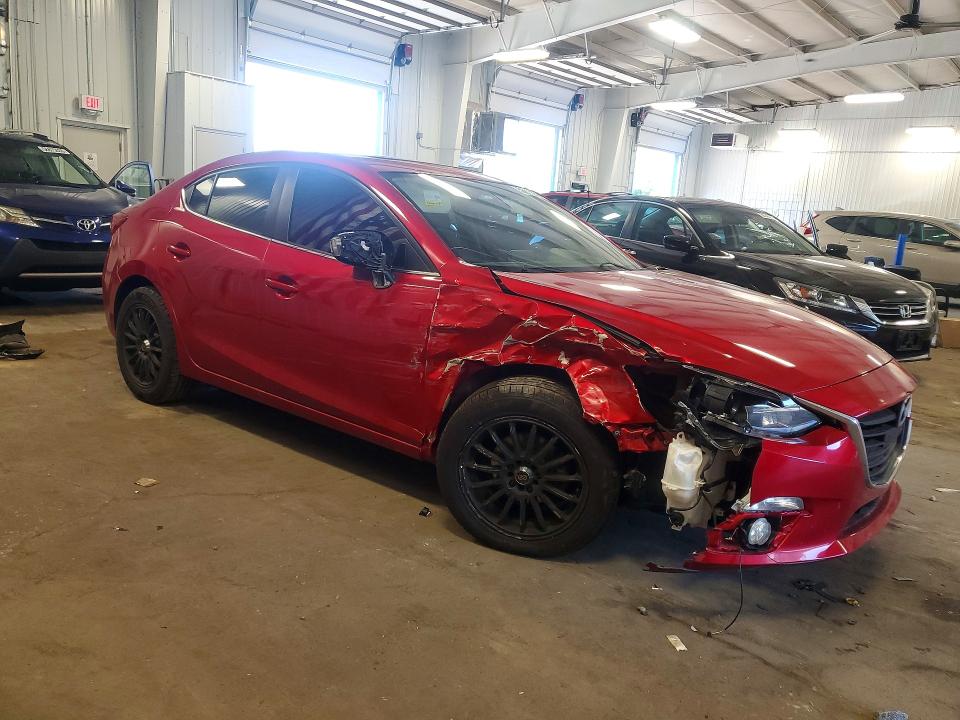2014 Mazda 3 VIN JM1BM1W77E1188735 COPART salvage auction — FRONT END, Mn - Cert Of Title-Prior Salvage, sold $1,250 on 2026-07-07 (photo 4)
