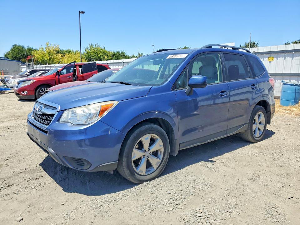 2014 Subaru Forester VIN JF2SJAEC1EH513461 COPART salvage auction — FRONT END, Ca - Salvage Certificate, sold $2,400 on 2026-07-16 (photo 1)