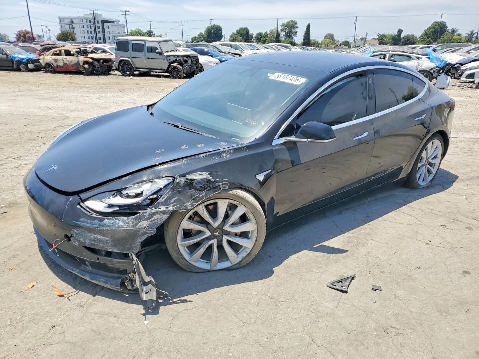 2020 Tesla Model 3 VIN 5YJ3E1EAXLF645489 COPART salvage auction — FRONT END, Ca - Salvage Certificate, sold $4,200 on 2026-07-02 (photo 1)