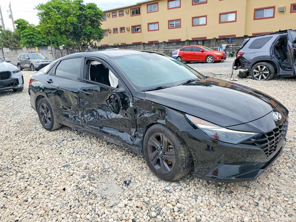 2021 Hyundai Elantra VIN 5NPLS4AG6MH017842 COPART salvage auction — SIDE, Fl - Certificate Of Destruction, sold $3,500 on 2026-07-10 (photo 4)