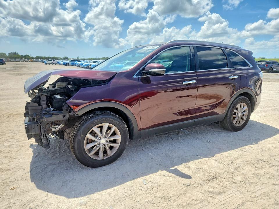 2018 Kia Sorento VIN 5XYPG4A57JG394197 COPART salvage auction — FRONT END, Fl - Cert Of Title Slvg Rebuildable, sold $1,650 on 2026-07-14 (photo 1)