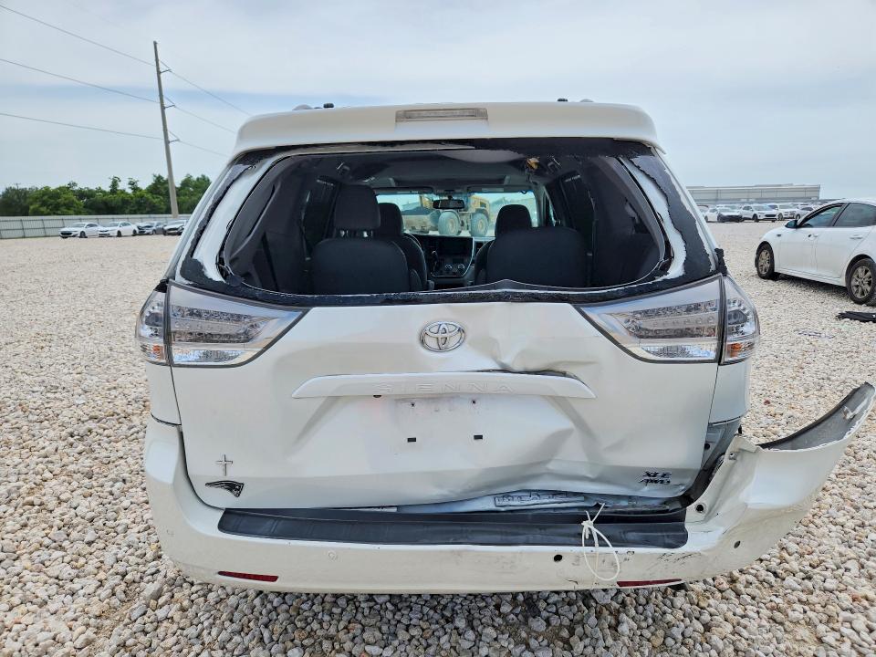 2017 Toyota Sienna VIN 5TDDZ3DC9HS169827 COPART salvage auction — REAR END, Tx - Salvage Vehicle Title, sold $2,150 on 2026-07-09 (photo 6)