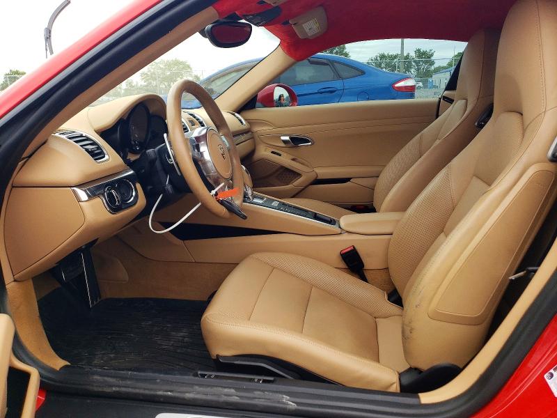2014 Porsche Cayman VIN WP0AA2A89EK174596 COPART salvage auction — FRONT END, In - Cert Of Title-Salvage Title, sold $18,800 on 2026-07-21 (photo 7)