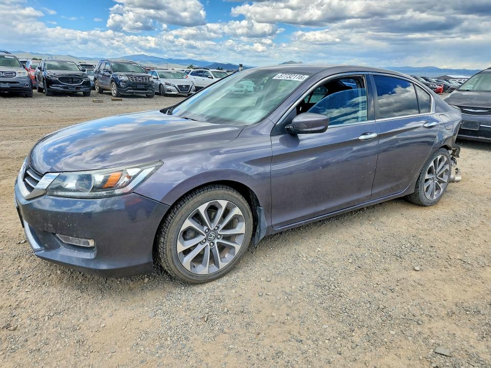 2014 Honda Accord VIN 1HGCR2E57EA274060 COPART salvage auction — REAR END, Mt - Salvage Certificate Of A Vehic, sold $1,450 on 2026-08-18 (photo 1)