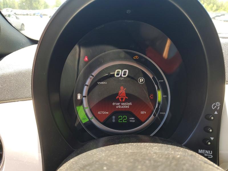 2013 Fiat 500 VIN 3C3CFFGE2DT751050 COPART salvage auction — FRONT END, Or - Salvage Title Certificate, sold $1,550 on 2026-07-27 (photo 9)