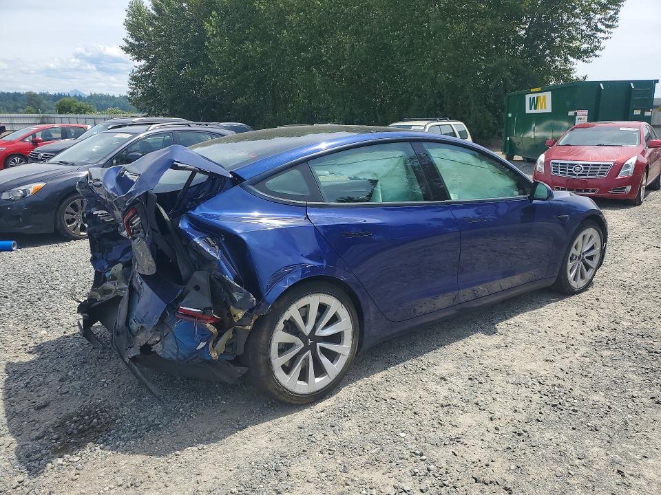 2022 Tesla Model 3 VIN 5YJ3E1EA7NF369193 COPART salvage auction — REAR END, WA - BILL OF SALE-PARTS ONLY, sold $2,950 on 2026-07-13 (photo 3)