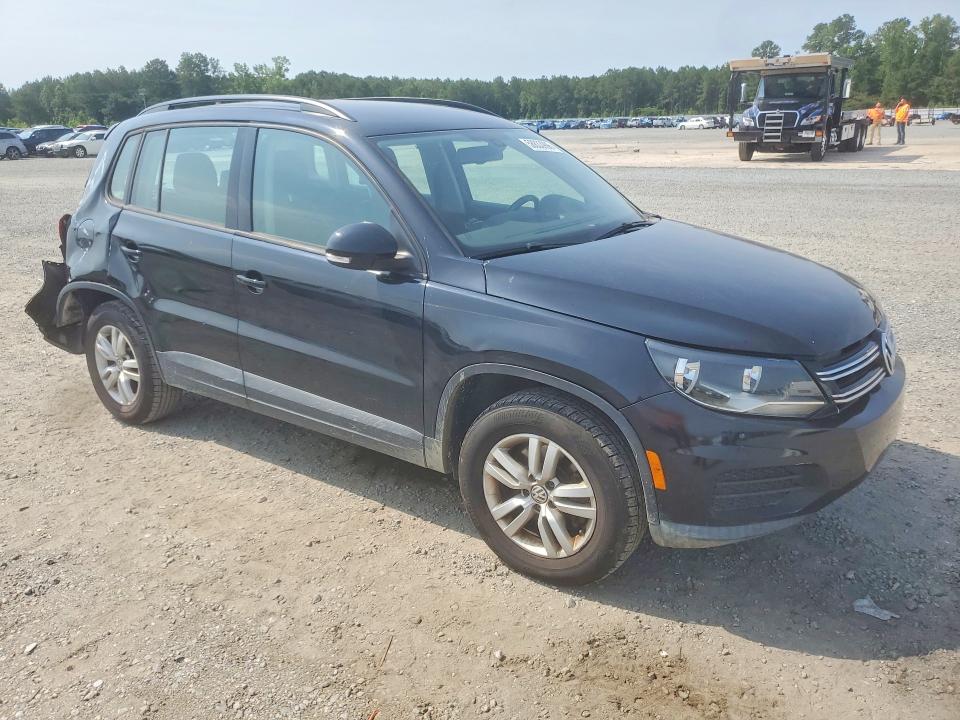 2017 Volkswagen Tiguan VIN WVGAV7AX7HK021496 COPART salvage auction — REAR END, Nc - Salvage Certificate Of Title, sold $900 on 2026-08-03 (photo 4)