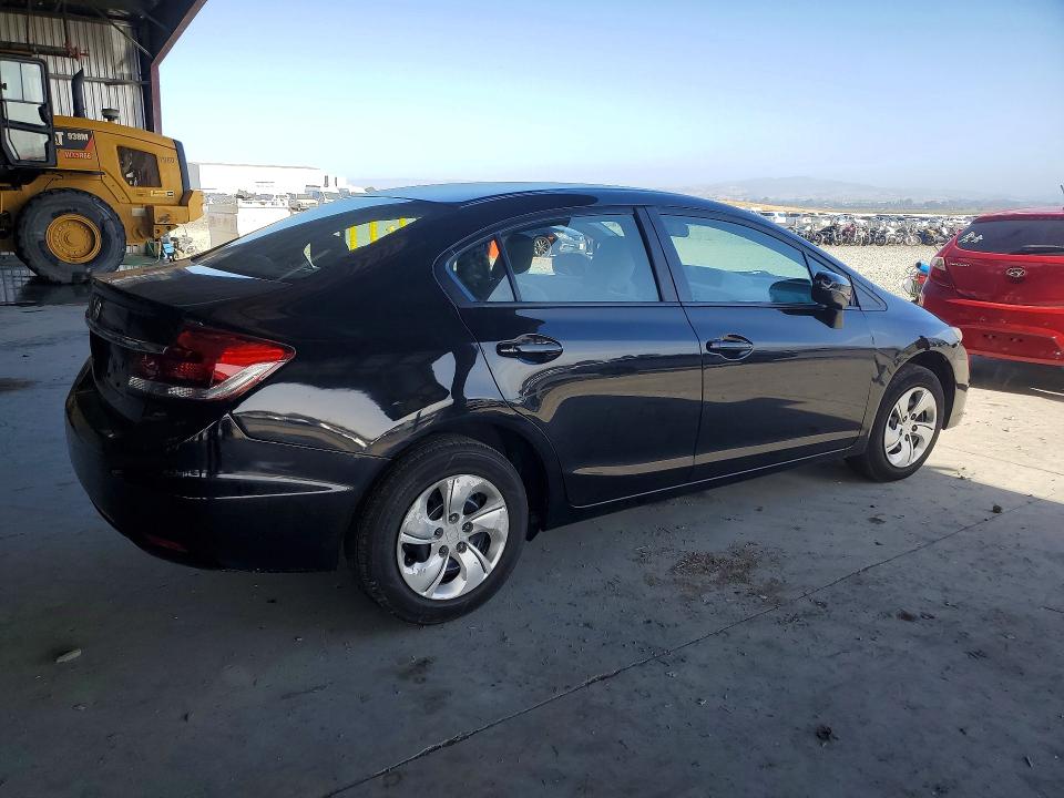 2014 Honda Civic VIN 19XFB2F53EE241827 COPART salvage auction — REAR END, Ca - Salvage Certificate, sold $2,300 on 2026-07-02 (photo 3)