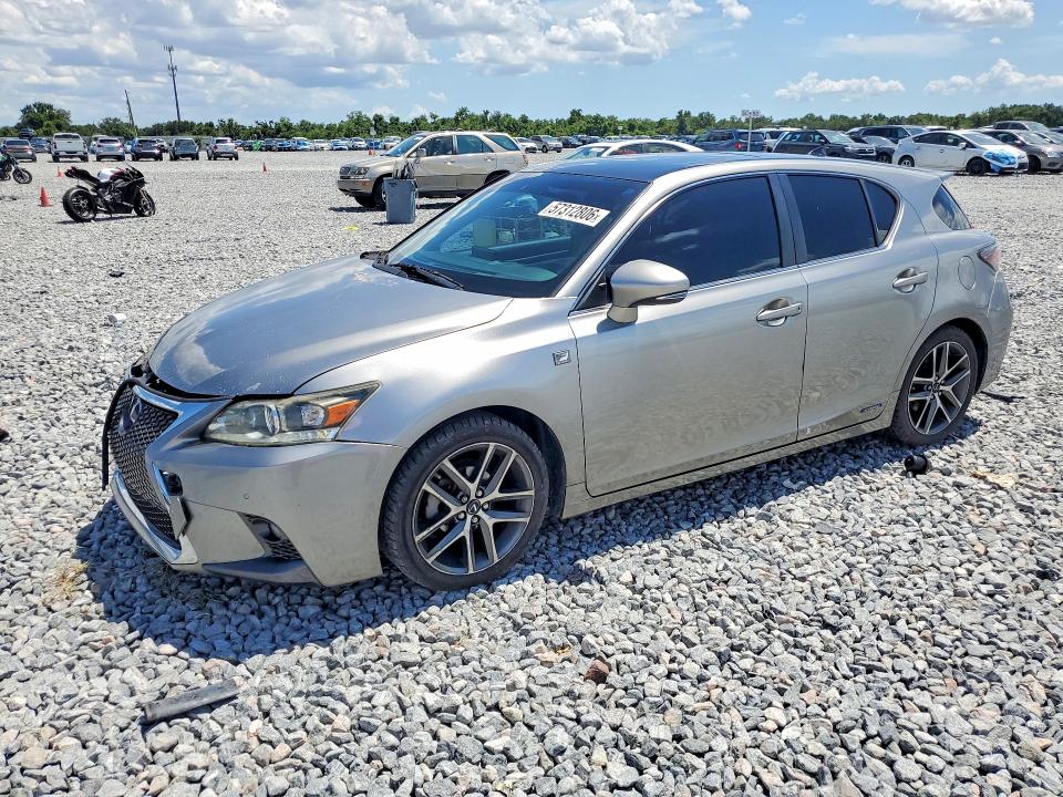 2017 Lexus Ct VIN JTHKD5BH0H2302044 COPART salvage auction — FRONT END, Fl - Cert Of Ttl-Rebuilt&Slvg Rbld, sold $4,600 on 2026-07-10 (photo 1)