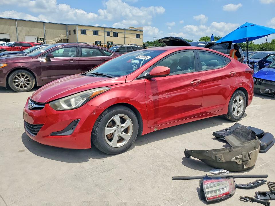 2015 Hyundai Elantra VIN KMHDH4AEXFU266960 COPART salvage auction — SIDE, TX - SALVAGE VEHICLE TITLE, sold $925 on 2026-07-27 (photo 1)