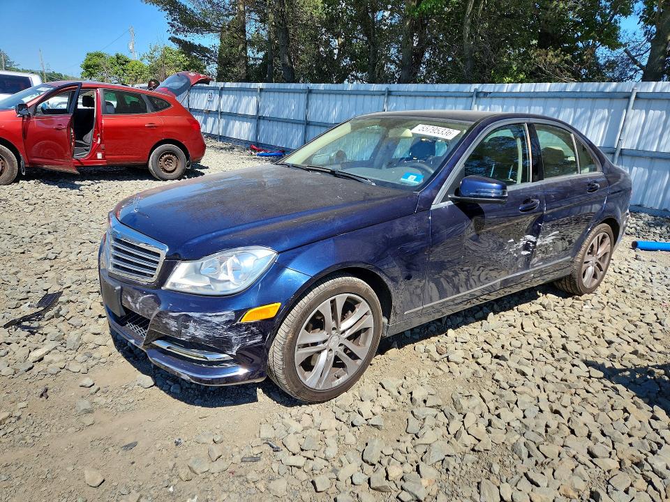 2014 Mercedes-benz C-klasse VIN WDDGF8AB5ER303036 COPART salvage auction — FRONT END, Nj - Cert Of Title-Salvage, sold $225 on 2026-07-29 (photo 1)