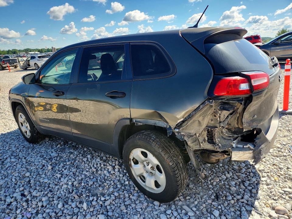 2014 Jeep Cherokee VIN 1C4PJMAB5EW295796 COPART salvage auction — REAR END, Id - Certificate Of Title, sold $975 on 2026-07-09 (photo 2)