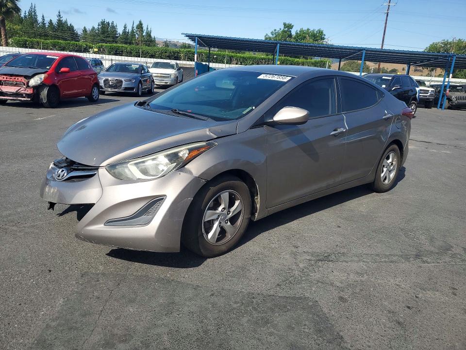 2014 Hyundai VIN 5NPDH4AE9EH524964 COPART salvage auction — FRONT END, Ca - Salvage Certificate, sold $675 on 2026-07-02 (photo 1)
