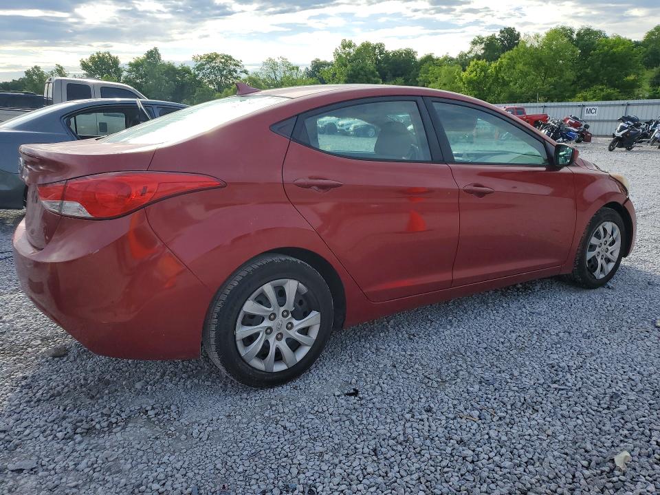 2012 Hyundai Elantra VIN KMHDH4AE6CU404912 COPART salvage auction — SIDE, Oh - Cert Of Title-Salvage, sold $300 on 2026-07-24 (photo 3)