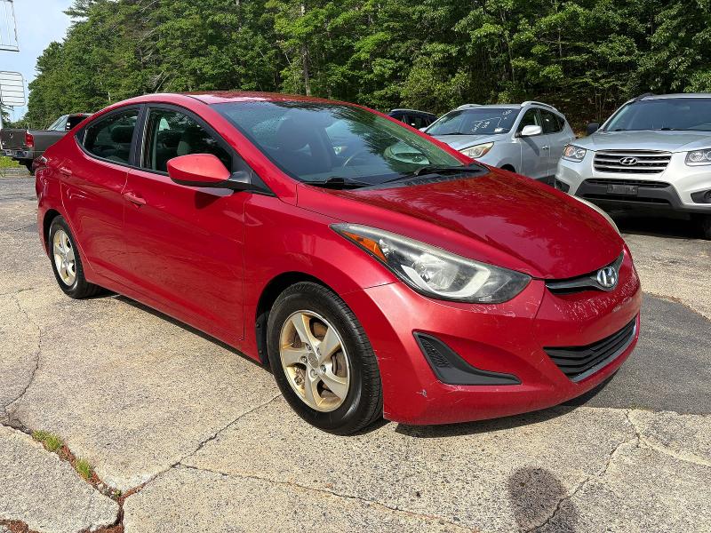 2015 Hyundai Elantra VIN KMHDH4AE8FU329232 COPART salvage auction — NORMAL WEAR, Me - Certificate Of Title (P), sold $2,150 on 2026-07-31 (photo 1)