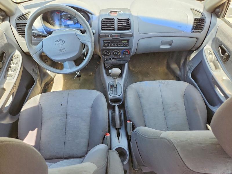 2004 Hyundai Accent VIN KMHCG45C04U572411 COPART salvage auction — FRONT END, Il - Salvage Certificate, sold $275 on 2026-07-14 (photo 8)