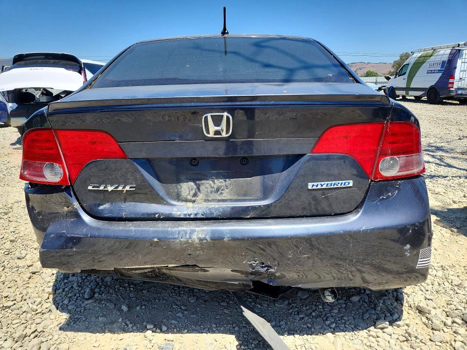 2008 Honda Civic hybrid VIN JHMFA36228S006222 COPART salvage auction — FRONT END, Ca - Salvage Certificate, sold $60 on 2026-07-21 (photo 6)