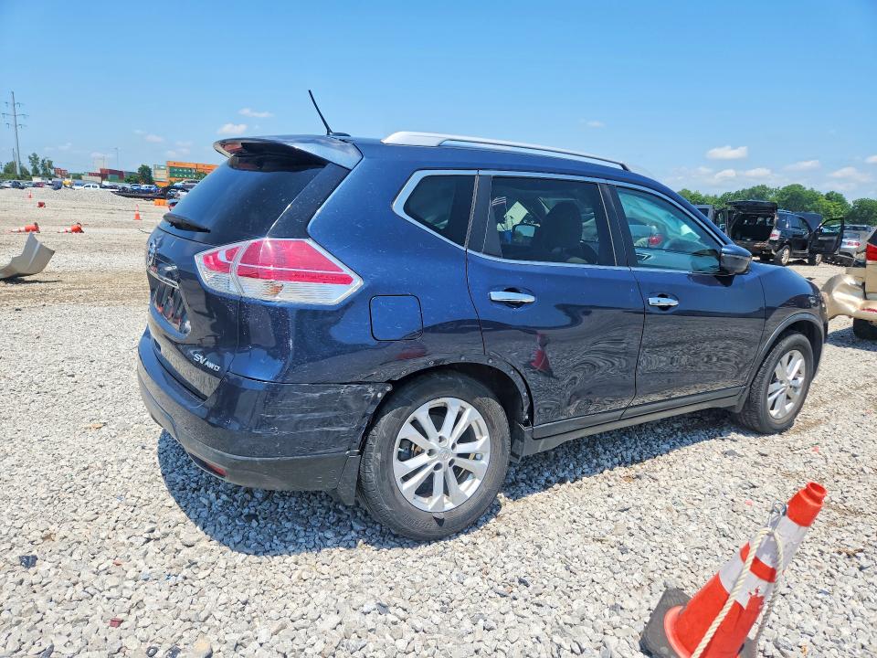 2016 Nissan Rogue VIN KNMAT2MV3GP617360 COPART salvage auction — REAR END, Oh - Cert Of Title-Salvage, sold $2,250 on 2026-07-31 (photo 3)