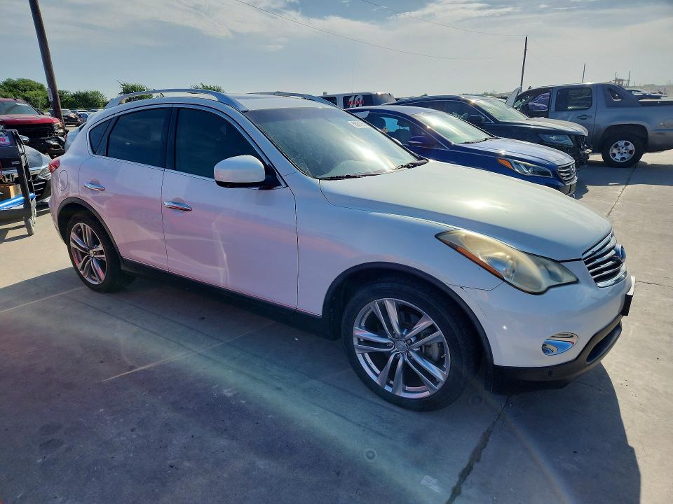 2011 Infiniti Ex VIN JN1AJ0HP3BM801054 COPART salvage auction — WATER/FLOOD, TX - SALVAGE TITLE-FLOOD DAMAGE, sold $1,200 on 2026-07-23 (photo 4)