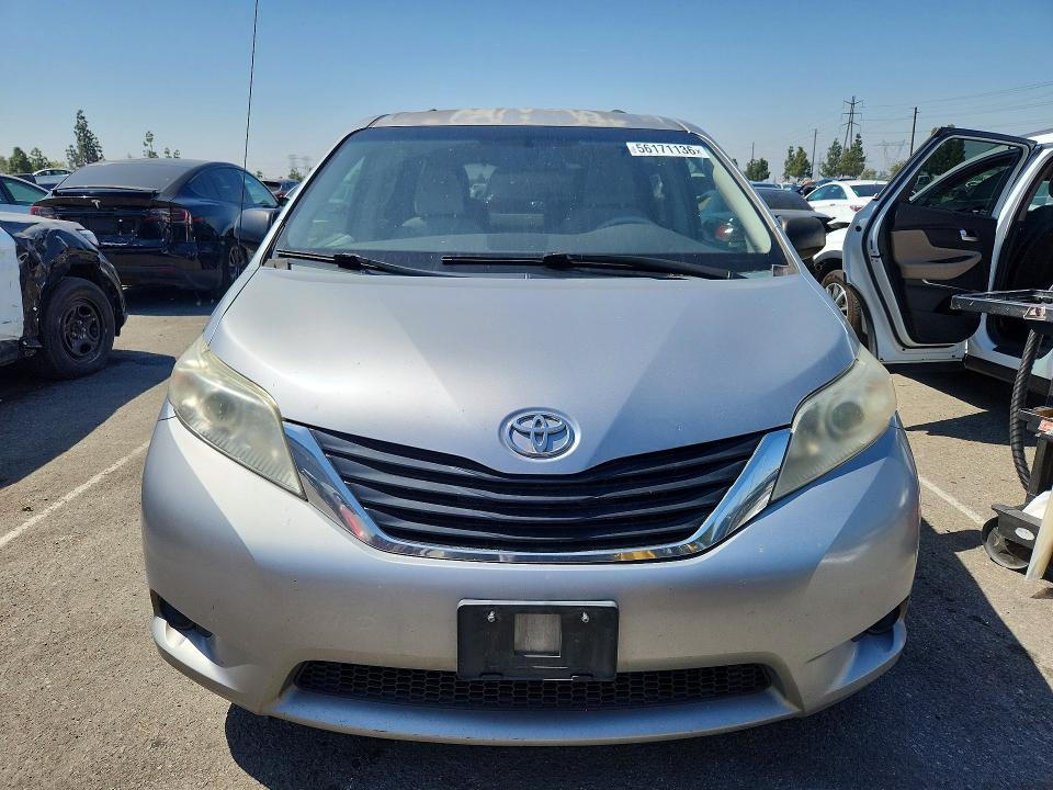 2012 Toyota Sienna VIN 5TDKK3DC6CS262857 COPART salvage auction — REAR END, Ca - Salvage Certificate, sold $1,400 on 2026-09-03 (photo 5)
