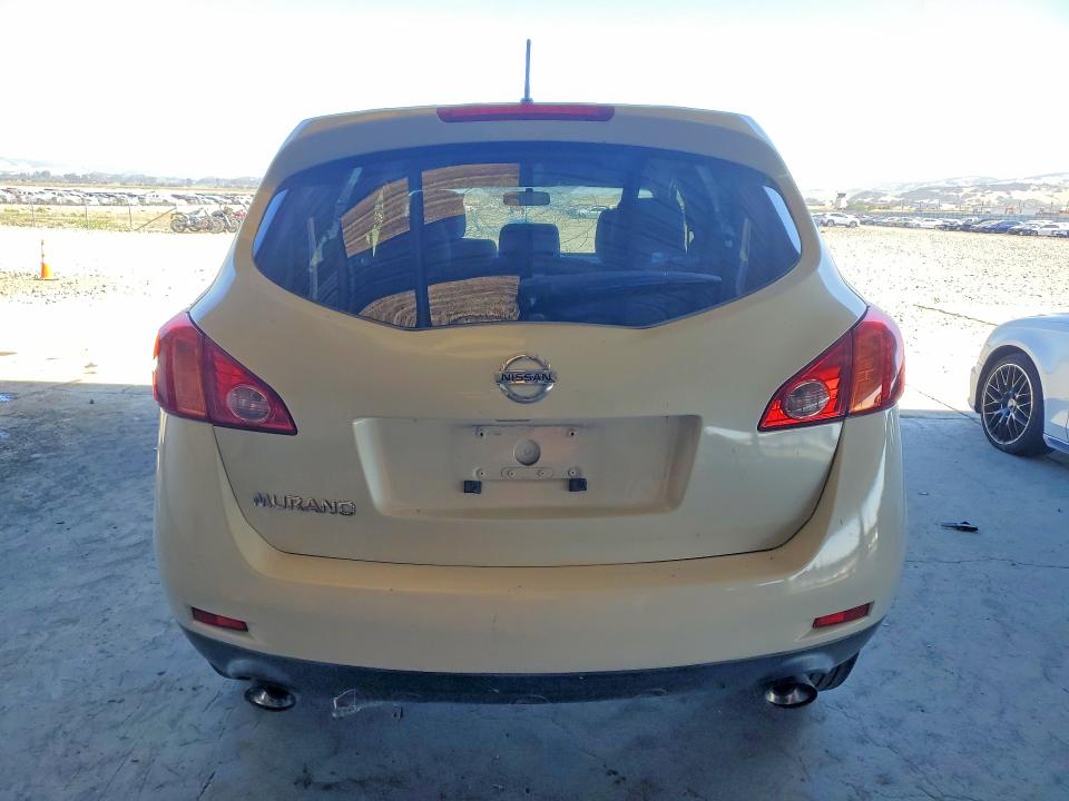2010 Nissan Murano VIN JN8AZ1MU0AW018885 COPART salvage auction — VANDALISM, Ca - Salvage Certificate, sold $20 on 2026-07-09 (photo 6)