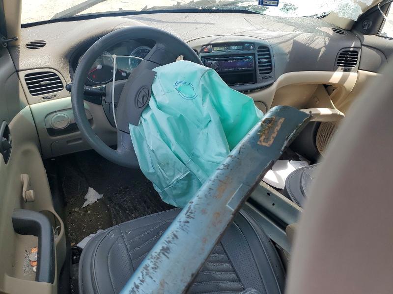 2009 Hyundai Accent VIN KMHCN46C89U284373 COPART salvage auction — FRONT END, Ca - Junk Receipt, sold $60 on 2026-07-10 (photo 8)