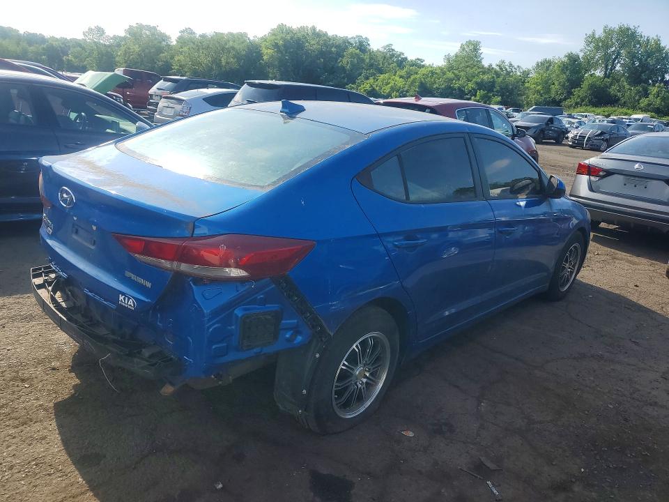 2017 Hyundai Elantra VIN KMHD74LF2HU422274 COPART salvage auction — REAR END, CT - CERTIFICATE OF TITLE, sold $500 on 2026-07-17 (photo 3)