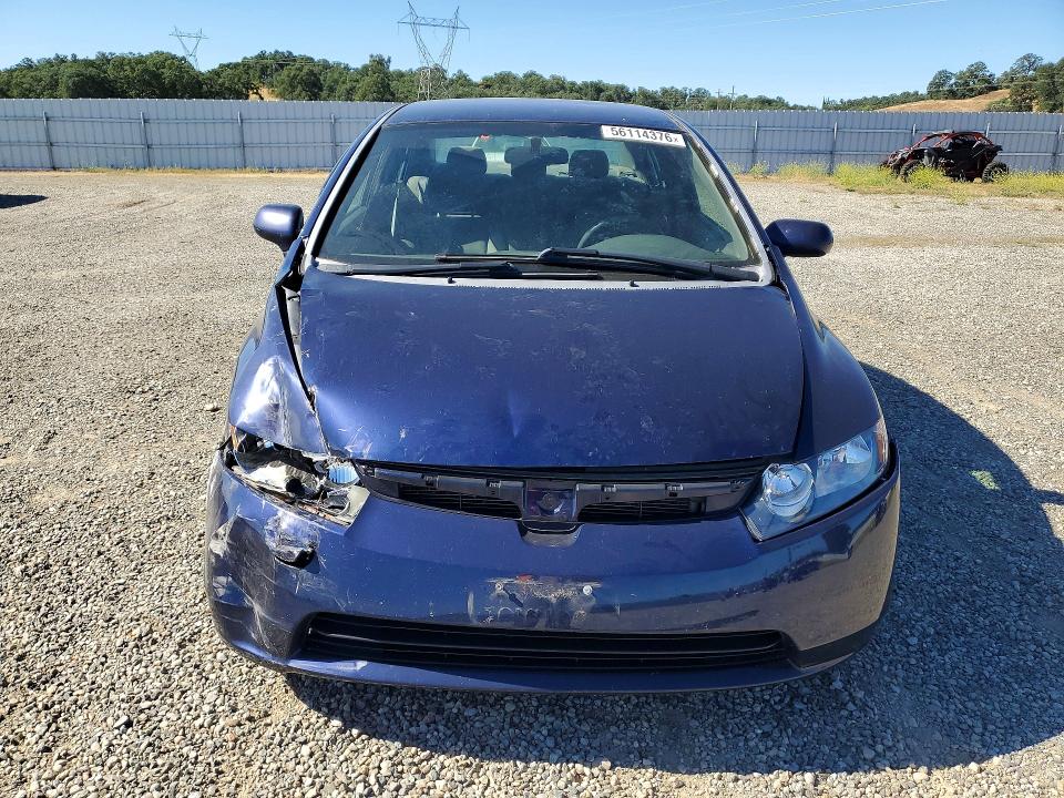 2007 Honda Civic VIN 1HGFA16537L116738 COPART salvage auction — FRONT END, Ca - Salvage Certificate, sold $250 on 2026-07-02 (photo 5)