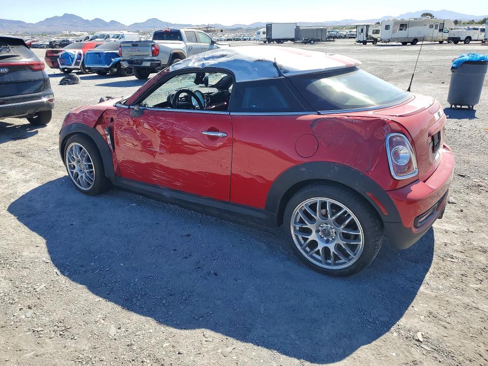 2012 Mini Cooper VIN WMWSX3C5XCT154678 COPART salvage auction — ROLLOVER, Nv - Salvage Title, sold $550 on 2026-07-21 (photo 2)