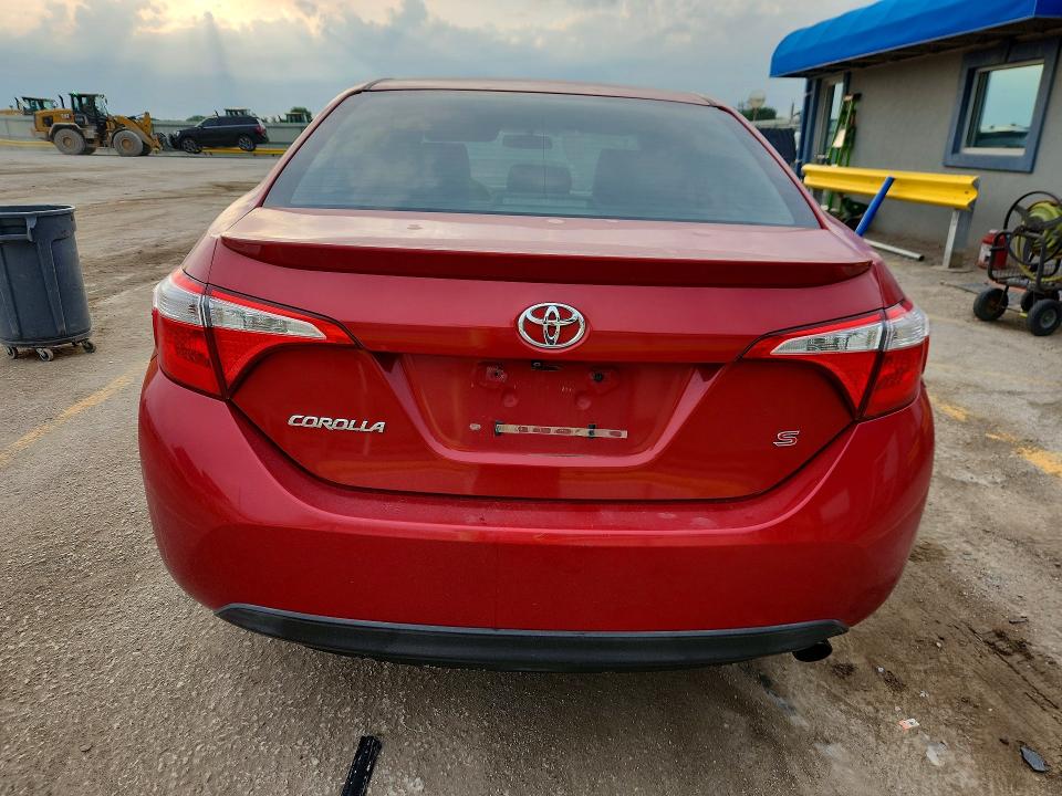 2014 Toyota Corolla VIN 5YFBURHE0EP023986 COPART salvage auction — HAIL, Ks - Cert Of Title-Salvage, sold $2,700 on 2026-07-08 (photo 6)