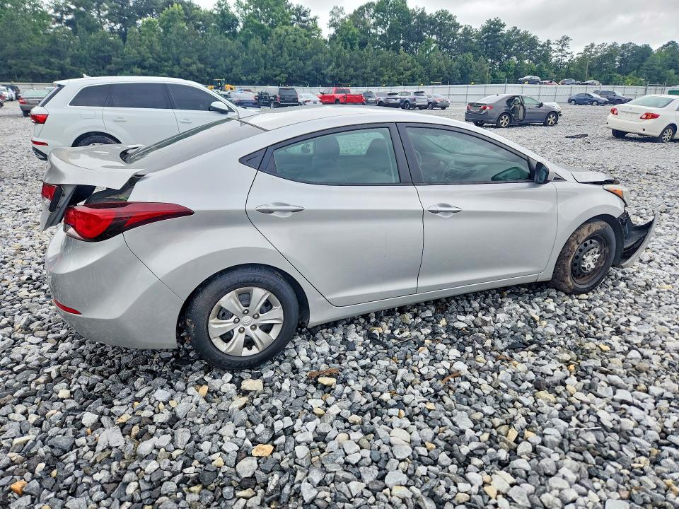 2016 Hyundai Elantra VIN KMHDH4AE1GU483685 COPART salvage auction — REAR END, Ga - Cert Of Title-Salvage, sold $275 on 2026-07-21 (photo 3)