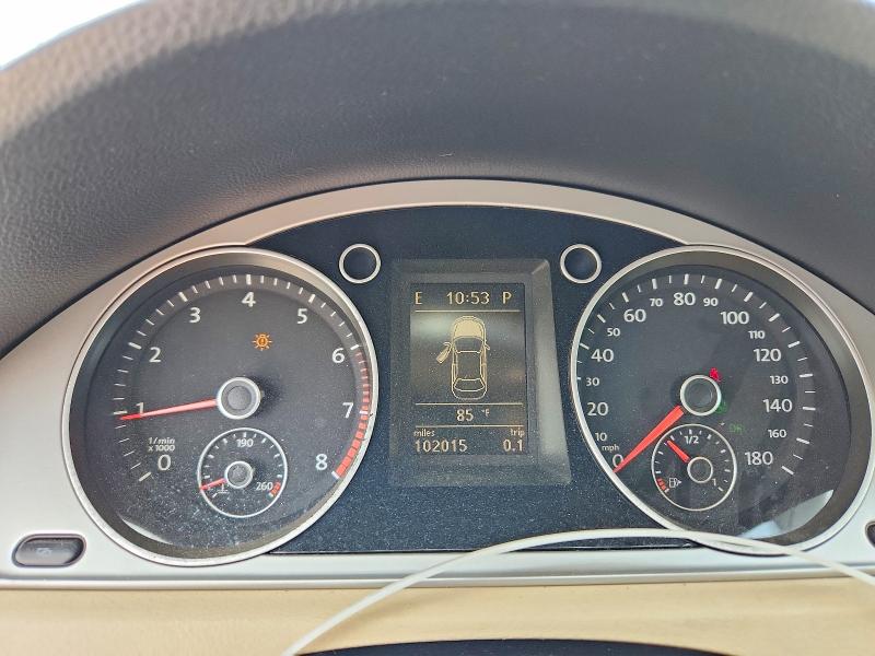 2012 Volkswagen Passat cc VIN WVWMN7ANXCE515391 COPART salvage auction — REAR END, Salvage Title, sold $325 on 2026-08-18 (photo 9)