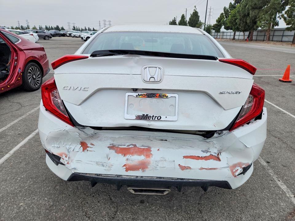 2020 Honda Civic VIN 2HGFC2F82LH581030 COPART salvage auction — REAR END, Ca - Salvage Certificate, sold $7,500 on 2026-07-28 (photo 6)