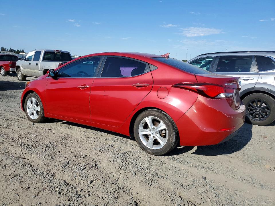 2016 Hyundai Elantra VIN KMHDH4AE1GU491317 COPART salvage auction — SIDE, CA - SALVAGE CERTIFICATE, sold $1,050 on 2026-07-14 (photo 2)